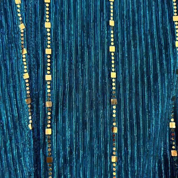 Summer Long Evening Gown in Teal Size 6 - Picture 3 of 4